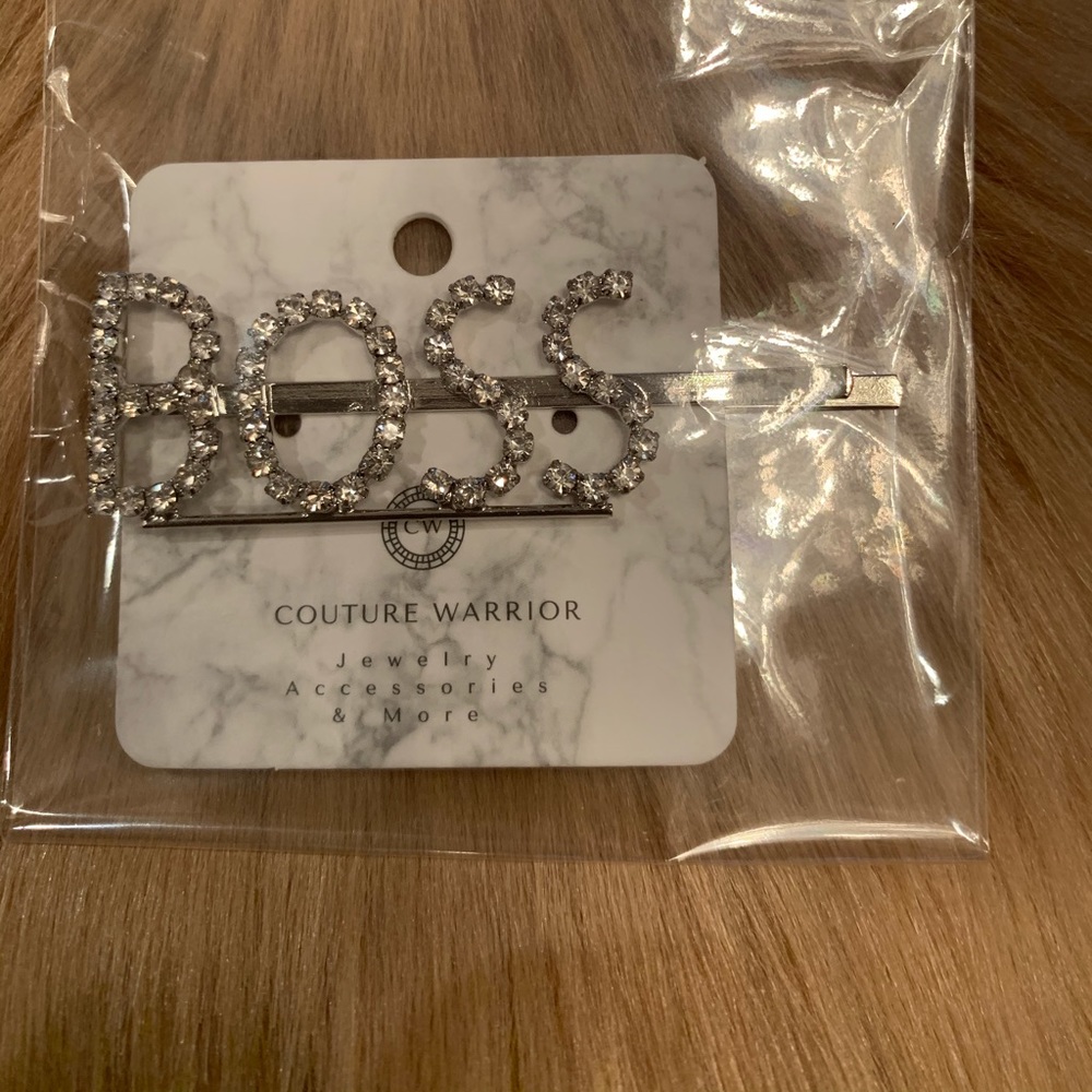 Boss Rhinestone Hair Barette - Picture 3 of 4
